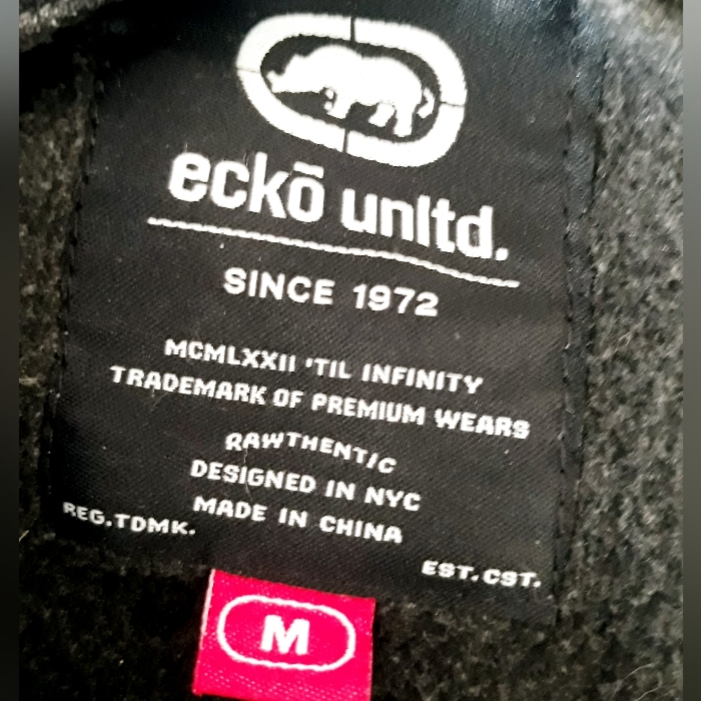 Ecko Unlimited Men's NYC Manhattan Hoodie - Size Medium Gray Sweatshirt - Picture 4 of 11